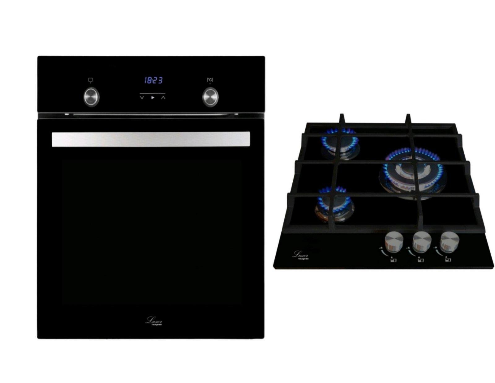 Комплект вбудовуваної техніки Luxor варильна газова поверхня RG 445 Praktic SS /духова шафа електрична Luxor HB 4509 BK (27459232) - фото 2