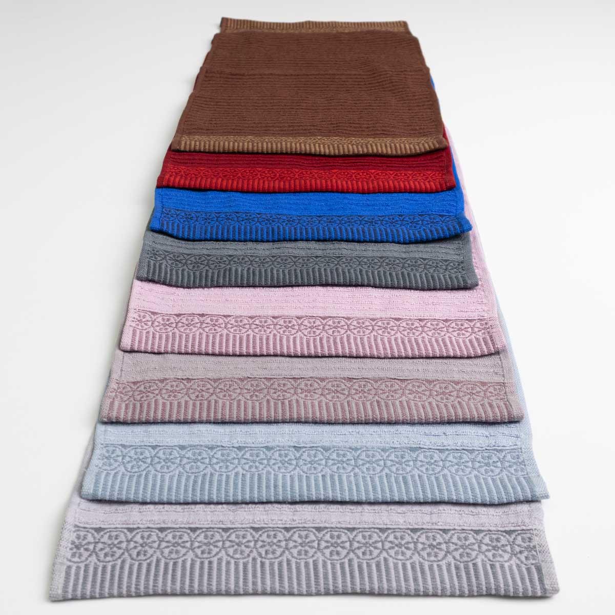 Набор махровых полотенец GM Textile с бордюром 400 г/м2 30х50 см 8 шт. (rmb400-50-allcolor)