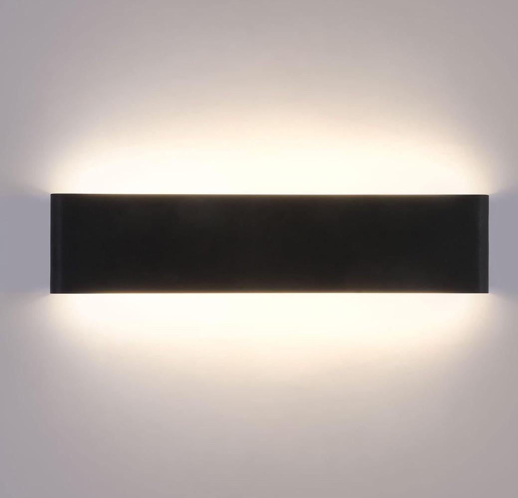 Бра LED настенных светильников 12W Up-Down для интерьера теплый белый 3000K 4 шт. Черный