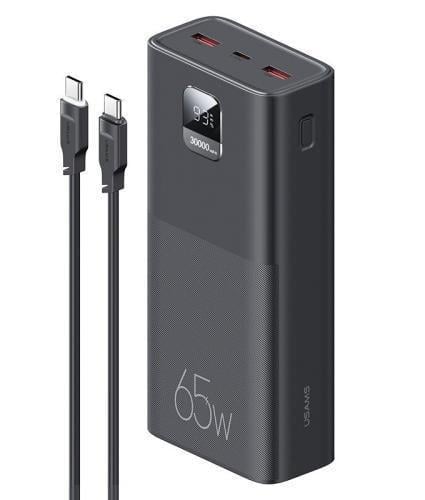Повербанк Usams PB68 65 Вт/2xUSB QC3,0/Type-C PD/цифровой LED дисплей 30000 mAh Черный (ATXLOGTC01) Повербанк Usams PB68 65 Вт/2xUSB QC3,0/Type-C PD/цифровой LED дисплей 30000 mAh Черный (ATXLOGTC01)