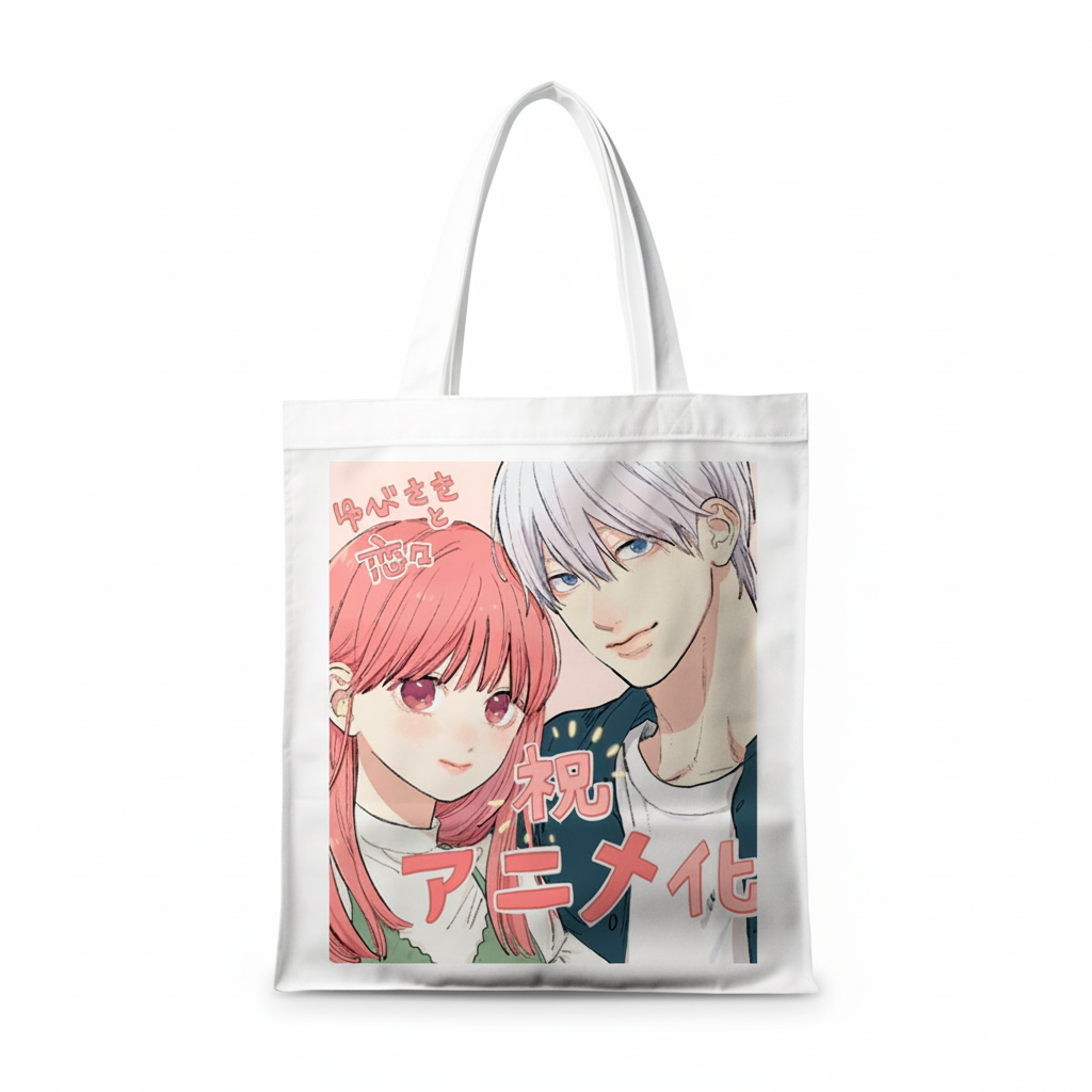 Сумка-шопер Yubisaki to Renren из габардина Белый (11857)