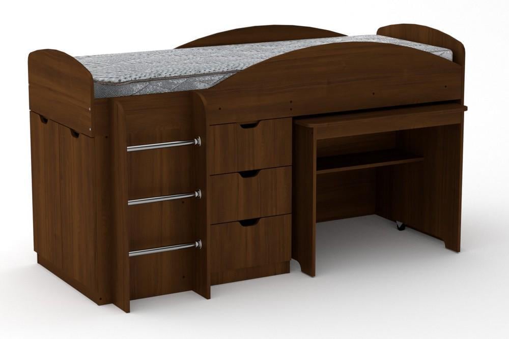 Двох'ярусне ліжко з викатним столом Компаніт Універсал Горіх (987755)