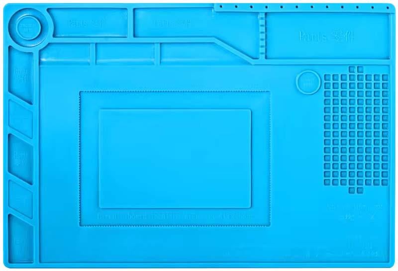 Коврик силиконовый для пайки S-150 термостойкий 390x270 мм Blue (2000996208709) Коврик силиконовый для пайки S-150 термостойкий 390x270 мм Blue (2000996208709)