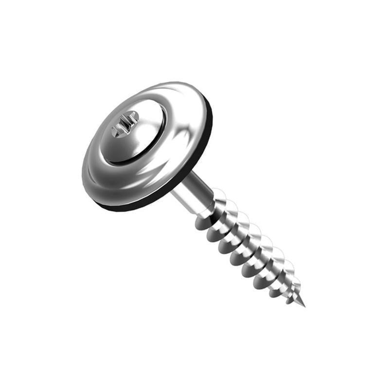 Шуруп Metalvis 4,5х45 TX20 часткове різьблення напівпотайна головка нержавіюча сталь із шайбою Ø15 мм 1 шт. (N1030000N10345450T)