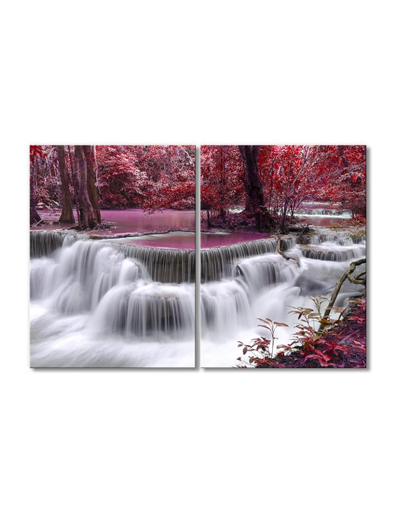 Картина модульная Розовый водопад 2 модуля 70x105 см