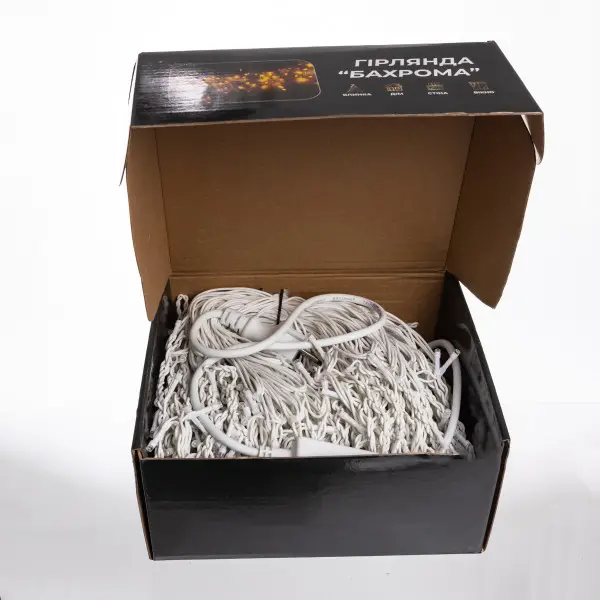 Гирлянда бахрома уличная 600 LED 36 м от сети белая нить Белый - фото 5