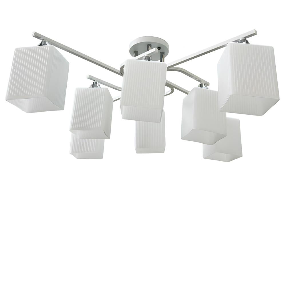 Люстра стельова Light House SR-20293/8 WT/CH D720хH265 E27 Білий/Хром