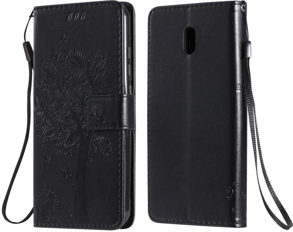 Чехол для Xiaomi Redmi 8 (рисунок кот и дерево) Black (10608-2B)
