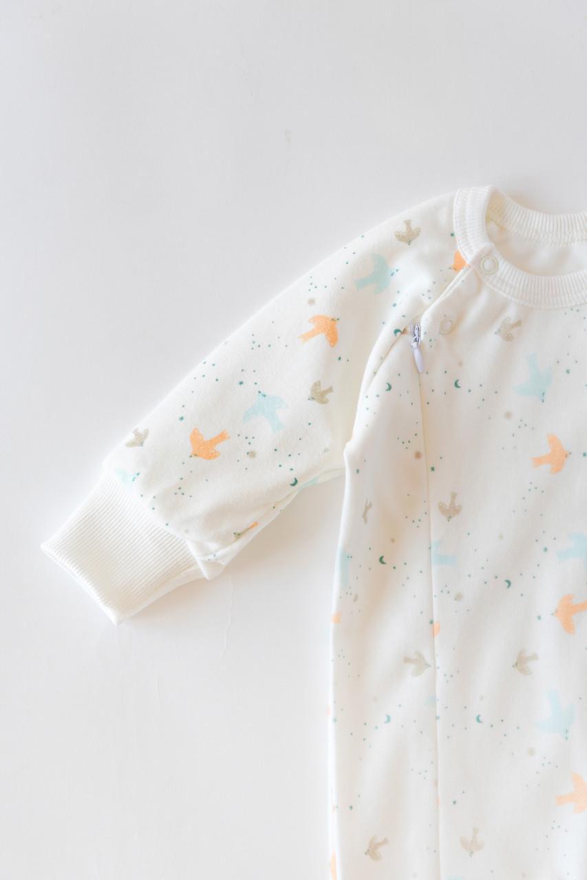 Ромпер на блискавці Пташки інтерлок 68 см (2743784400) - фото 2 Ромпер на блискавці Пташки інтерлок 68 см (2743784400) - фото 2