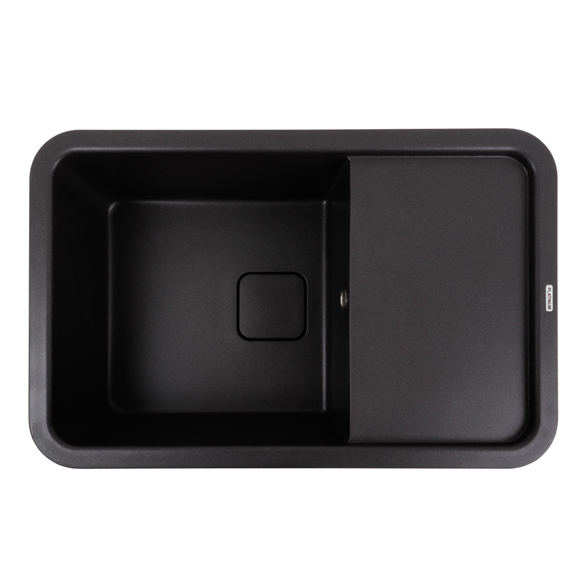 Мойка для кухни гранитная Platinum 7850 CUBE матовая Морион