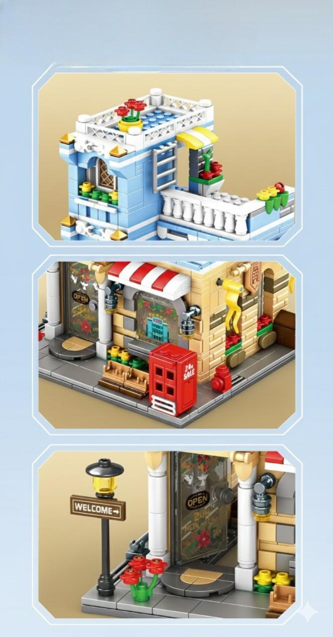 Дитячий конструктор Міський готель Hotel 713 деталей Різнокольоровий - фото 4