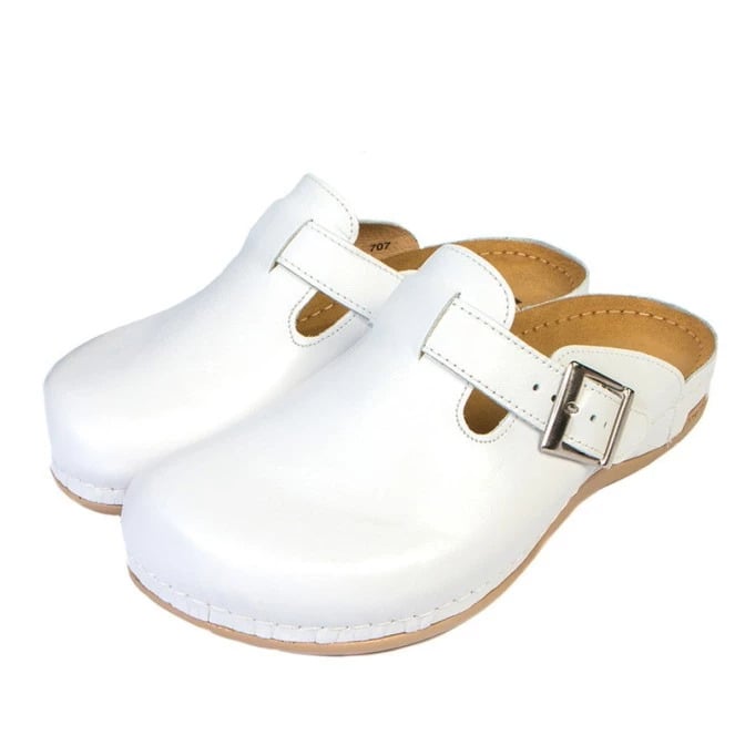 Мужские сабо кожаные Leon 707M р. 41 Белый