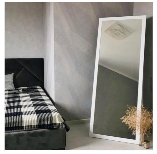 Напольное зеркало 1800 в прямой раме на ножке 1700х600 мм Белый (29367157)