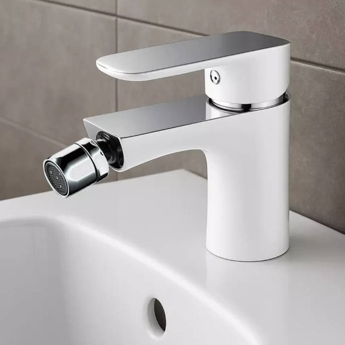 Смеситель для биде Devit Iven 43116141W Хром/Белый (289770)