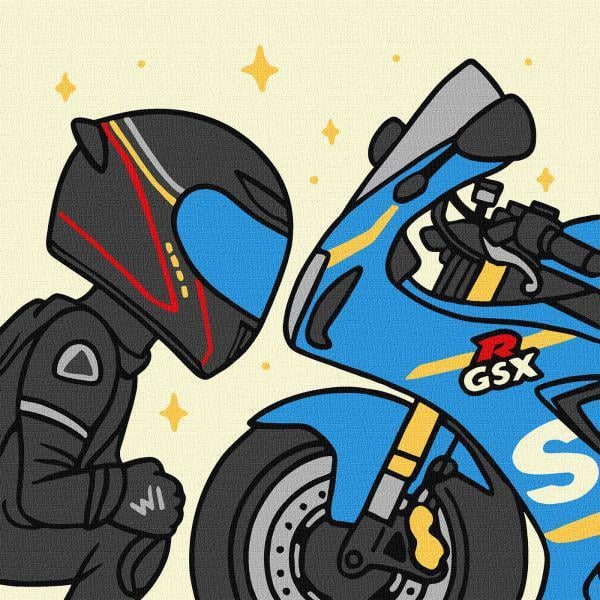 Картина за номерами Ideyka Улюблений байк 25x25 см (Id-KHO1328)