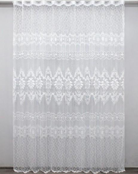 Тюль жаккард в гостиную/спальню Белый (1263т)