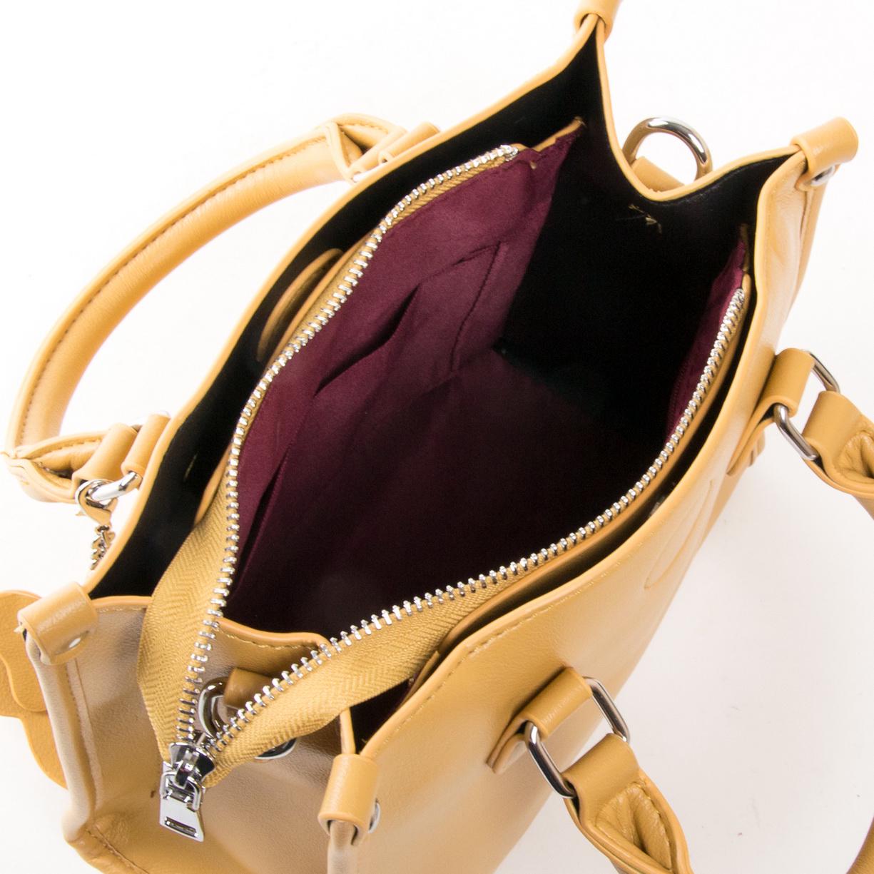 Женская сумочка на три отделения Fashion 6118 Желтый - фото 4 Женская сумочка на три отделения Fashion 6118 Желтый - фото 4