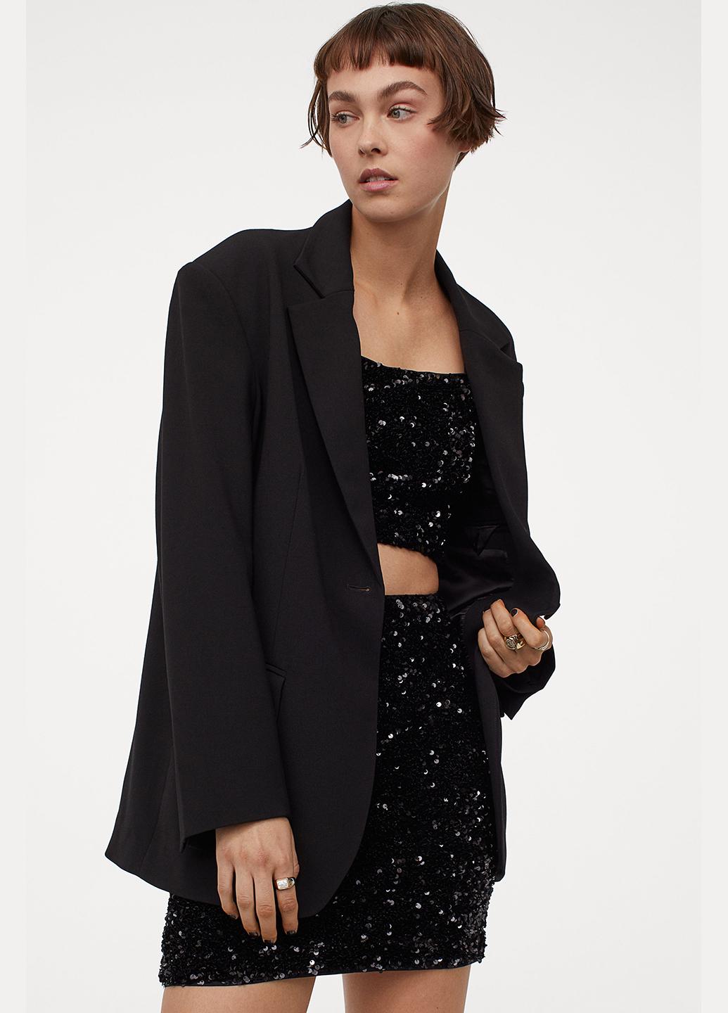 Юбка H&M р. 46 Черный (927252001b42)