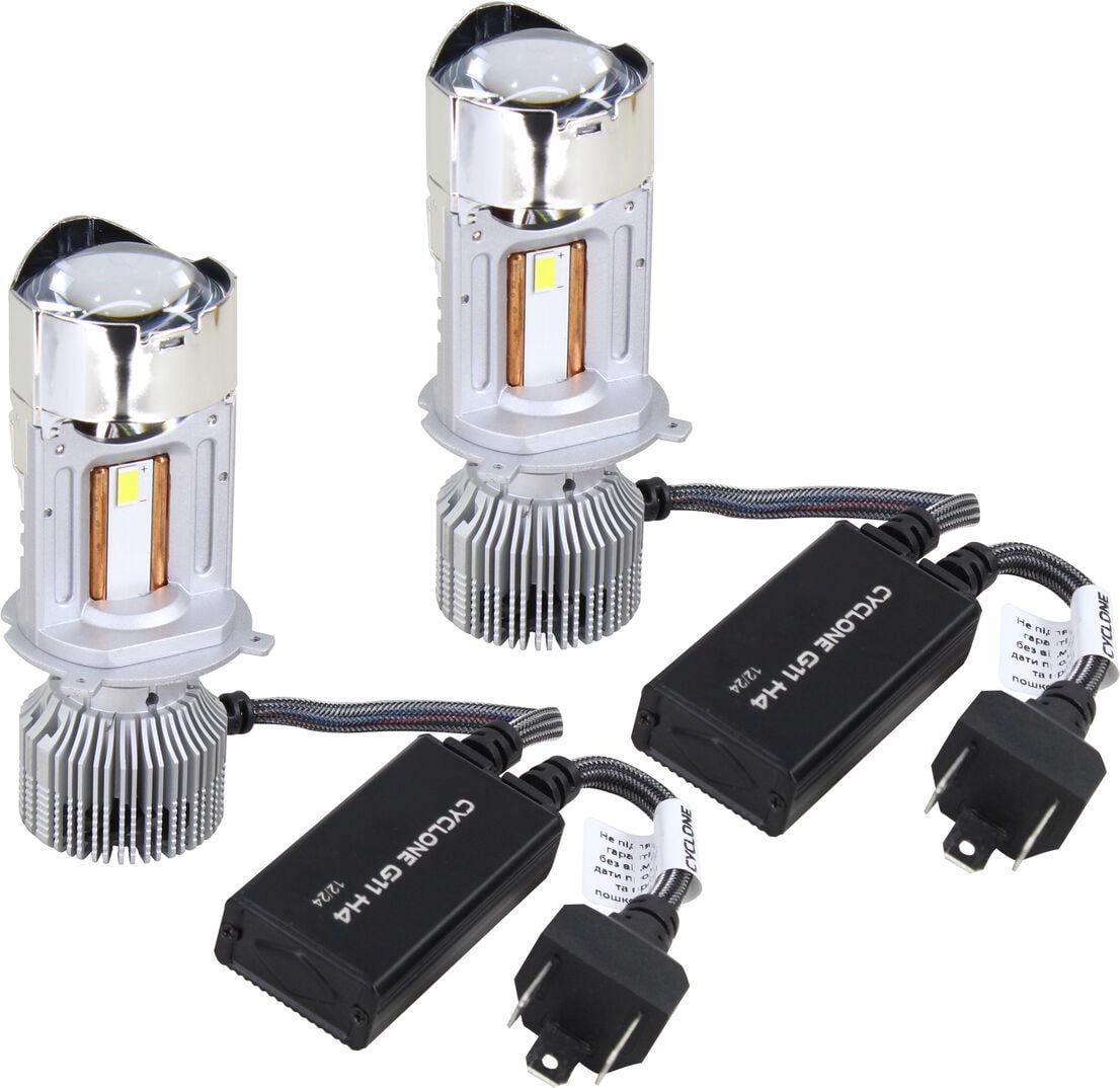 Лампочка Cyclone LED H4 G11 6000K с линзами