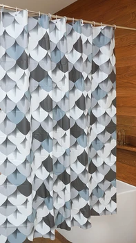 Шторка для ванной комнаты Woko HOLLY с 12 кольцами 180х180 см (WK7532A) - фото 5