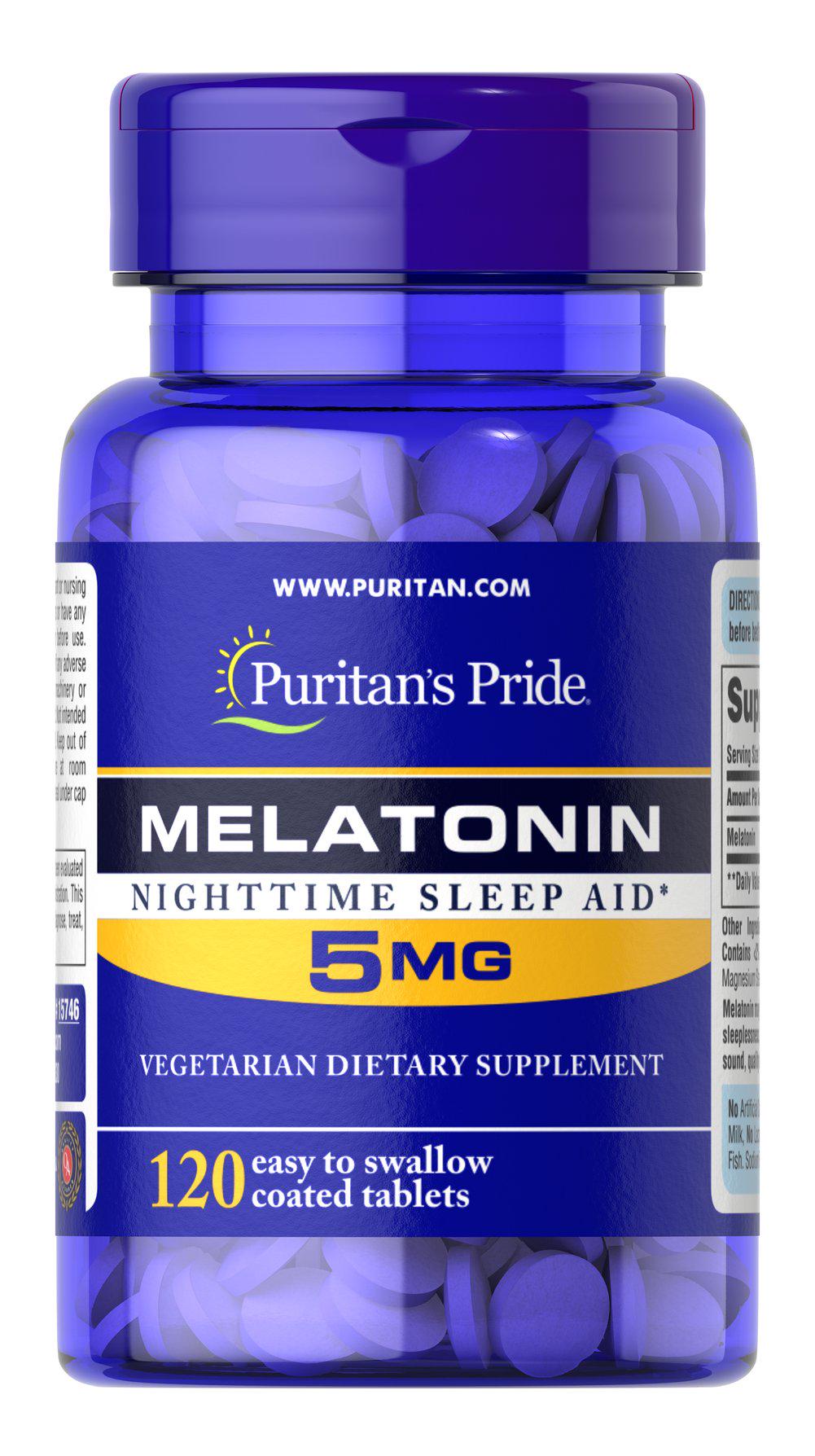 Вітаміни Мелатонін Puritan's Pride Melatonin 5 мг 120 TAB