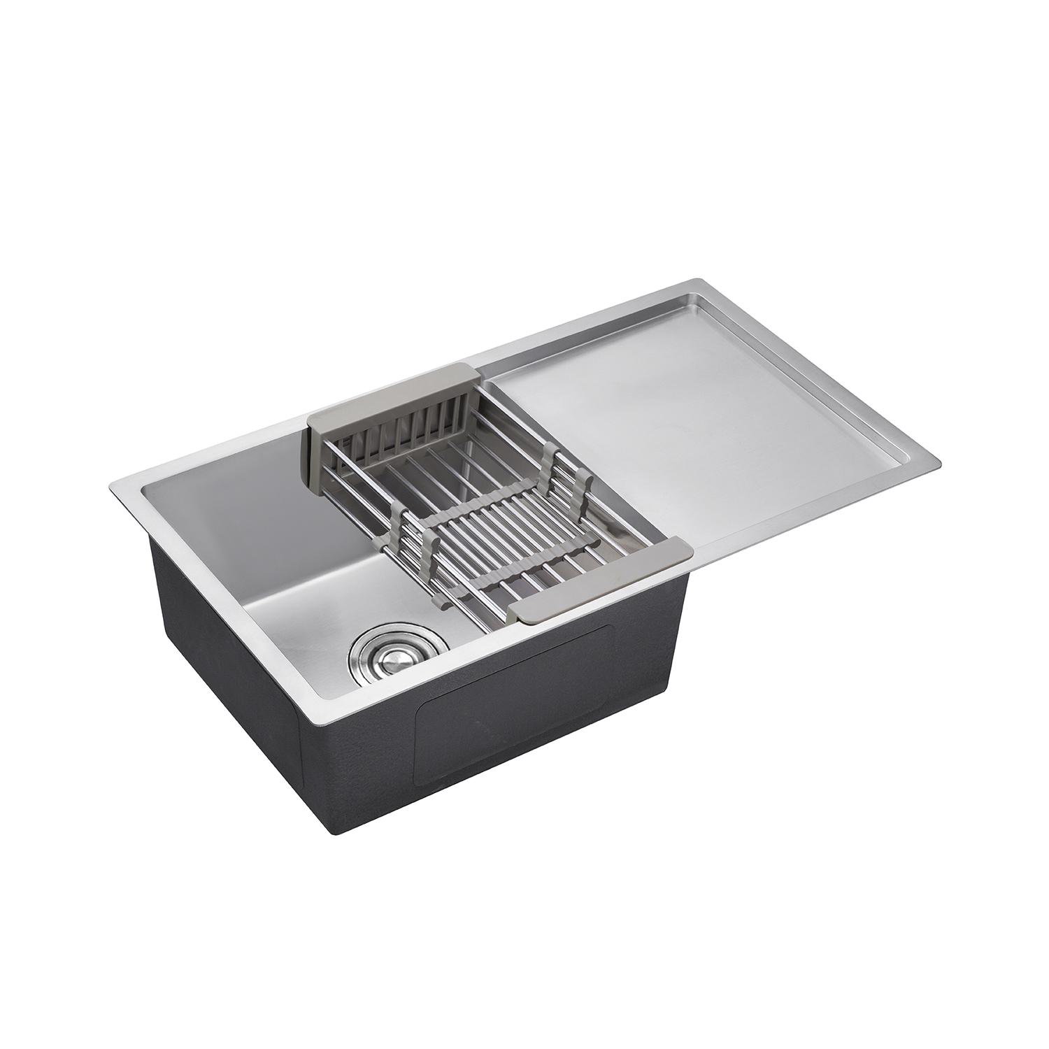 Мийка кухонна Kroner krp gebürstet-7844hm 3/1 мм з сушаркою для посуду (10673111)