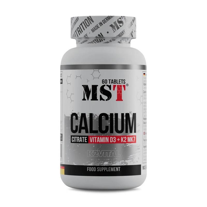 Кальцій цитрат з D3 і K2 MST Calcium Citrate Vitamin D3 + K2 MK7 60 табл.