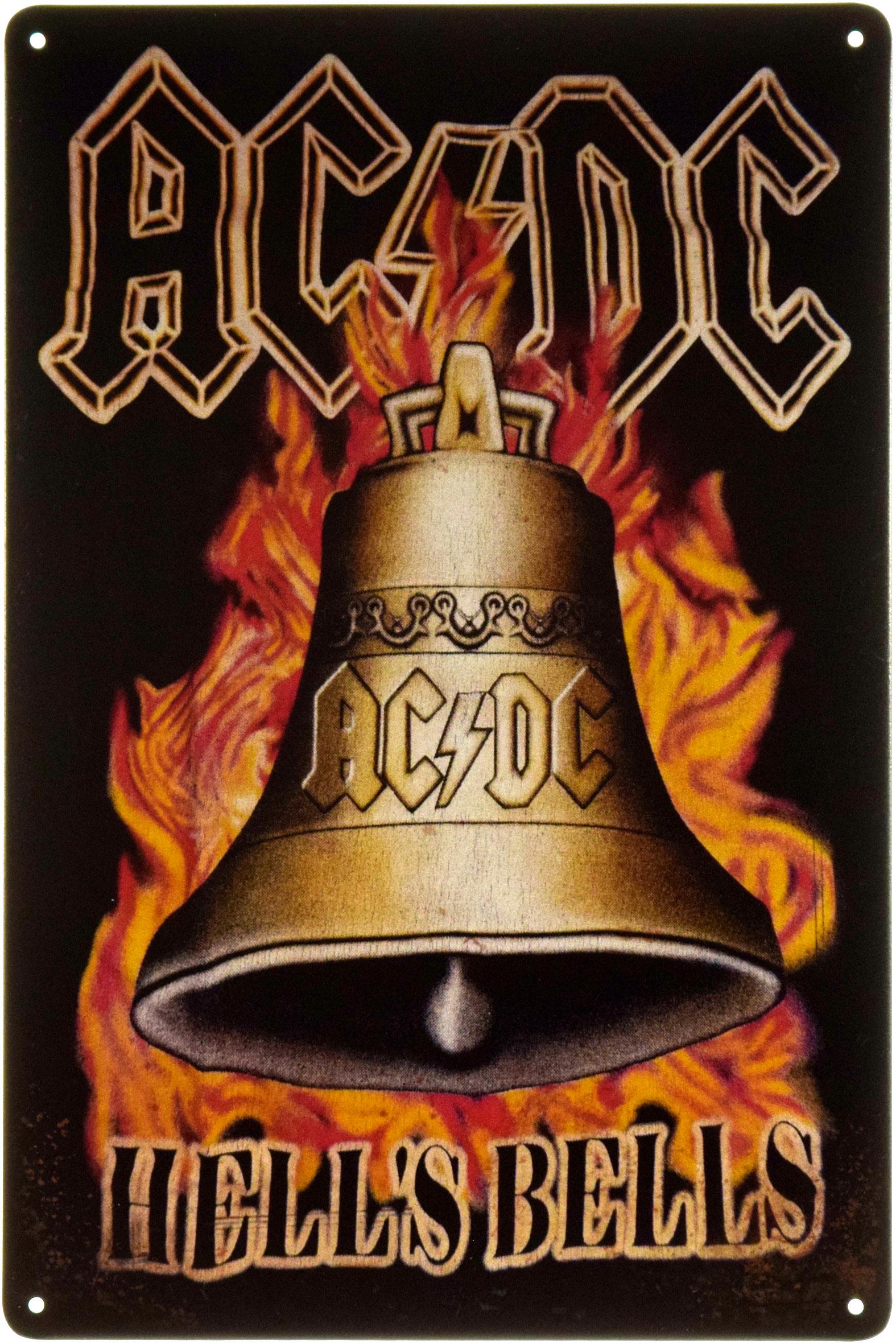 Табличка металева AC/DC Hell's Bells 20x30 см