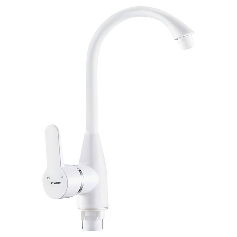 Смеситель для кухни PLAMIX Mario-011W c подводки White (PM0609)