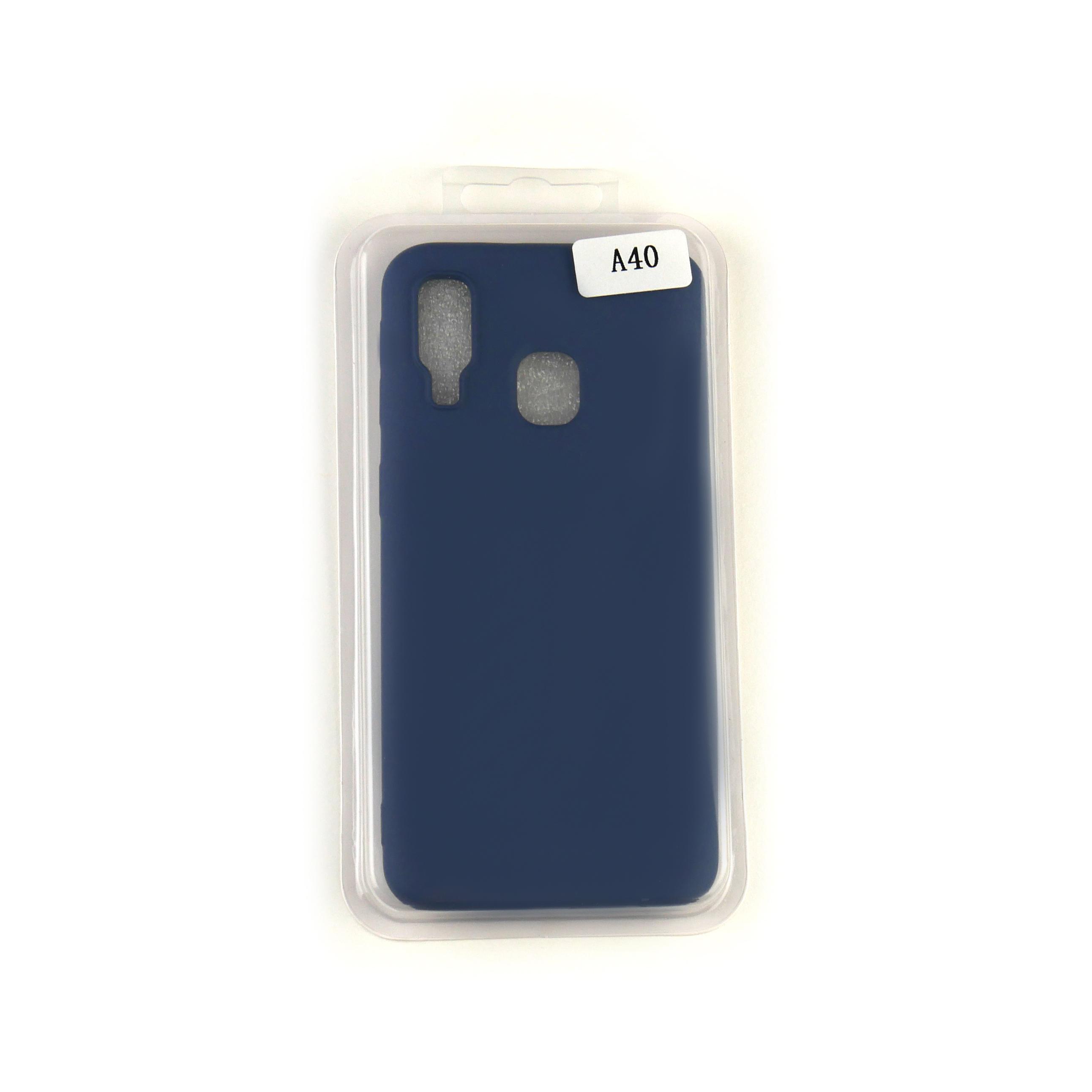 Чехол Silicone Case Full Cover Samsung A40 Синий