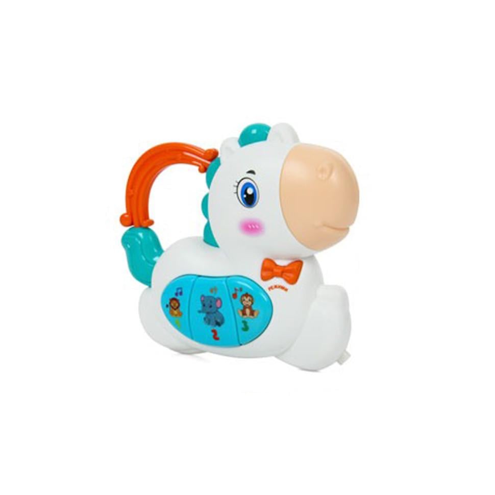 Пианино детское Limo Toy Лошадка 12 см обучающая музыка звук от 1 года Разноцветный (VL-337-V-193)