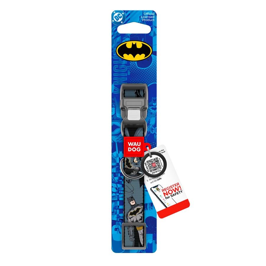 Ошейник для собак с QR-паспортом Waudog Nylon Тень Бэтмена пластиковый фастекс M 20 мм 28-40 см Grey (281-1078) - фото 3 Ошейник для собак с QR-паспортом Waudog Nylon Тень Бэтмена пластиковый фастекс M 20 мм 28-40 см Grey (281-1078) - фото 3