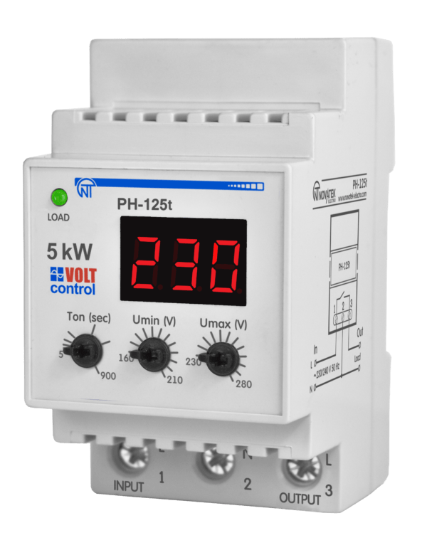 Реле напряжения Новатек РН-125Т VOLT CONTROL 25А
