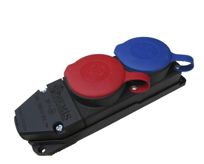 Розетка двойная Bemis 1x3х фаз+1x1 фаз каучук (00000014881)