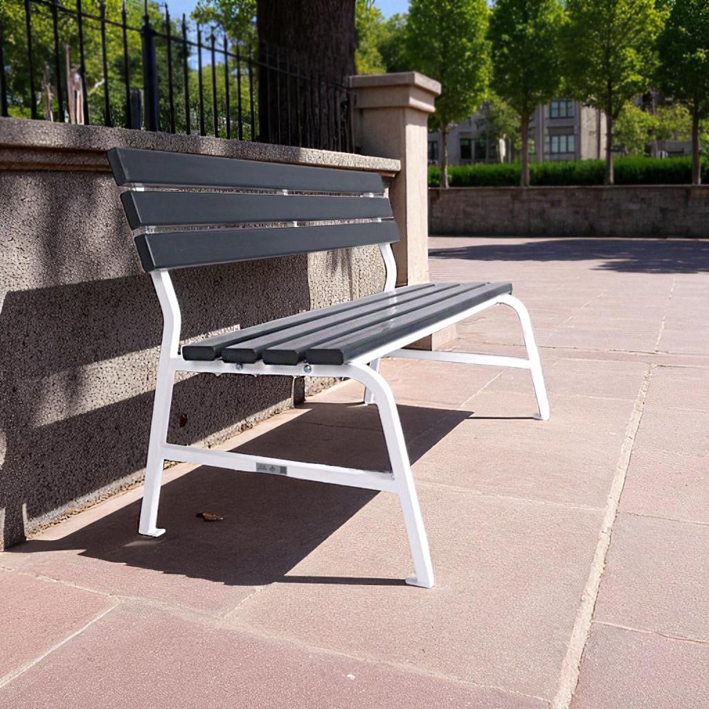 Лавка пластикова ТОБІ ШО для дачі/саду та парку 1504х822х707 мм Графітово-Білий - фото 3 Лавка пластикова ТОБІ ШО для дачі/саду та парку 1504х822х707 мм Графітово-Білий - фото 3