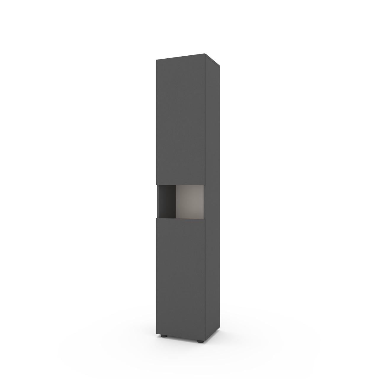 Пенал Metkas Home B003U ЛДСП 400x350x2130 мм Антрацитовый/Кашемир