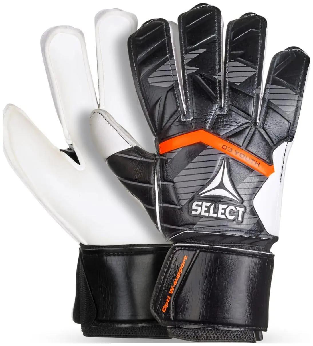 Рукавиці воротарські Select GOALKEEPER GLOVES 03 YOUTH v25 Дет р. 5 16 см Чорний/Білий (601031-101 5)
