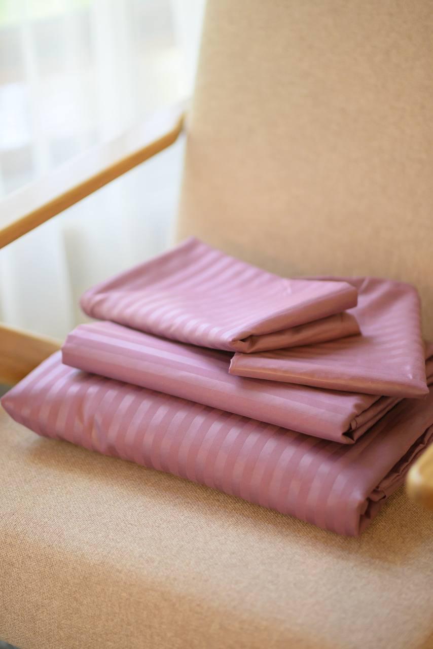 Комплект постільної білизни Signorina Siena зі страйп-сатину сімейний 50х70 см/70х70 см Пильна троянда (0020S) - фото 4