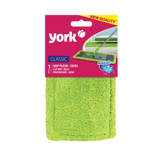 Запаска-МОП для швабри York Classic з мікрофібри Салатовий Запаска-МОП для швабри York Classic з мікрофібри Салатовий