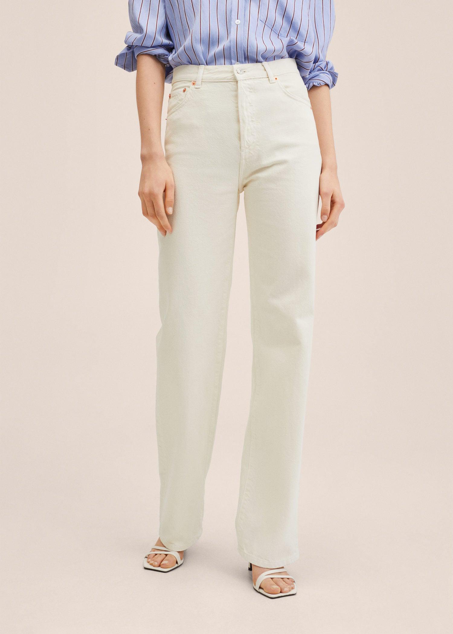 Джинсы женские Mango 27003276 р. 36 Молочный