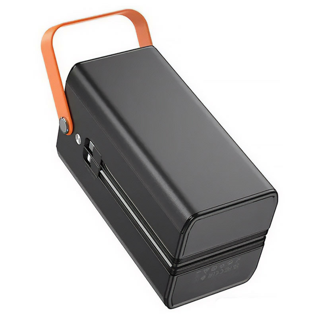 Повербанк Hoco DB49 4USB/Type-C/Lightning LED Light 22,5W 100000 mAh Черный - фото 4