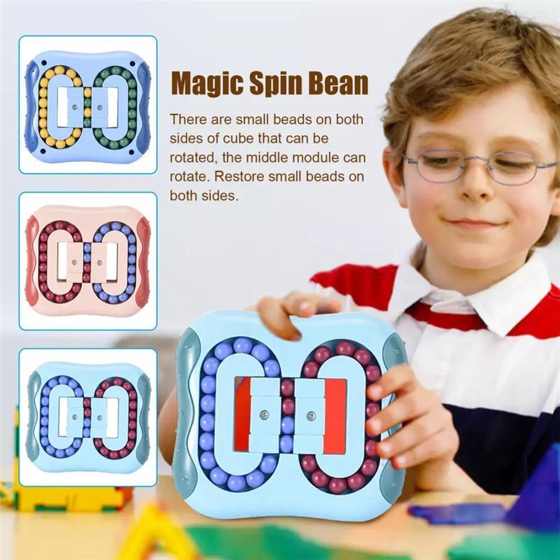 Головоломка антистресс IQ Ball Puzzle Ball Rotating Magic Spin Bean Cube Голубой (17076) - фото 4