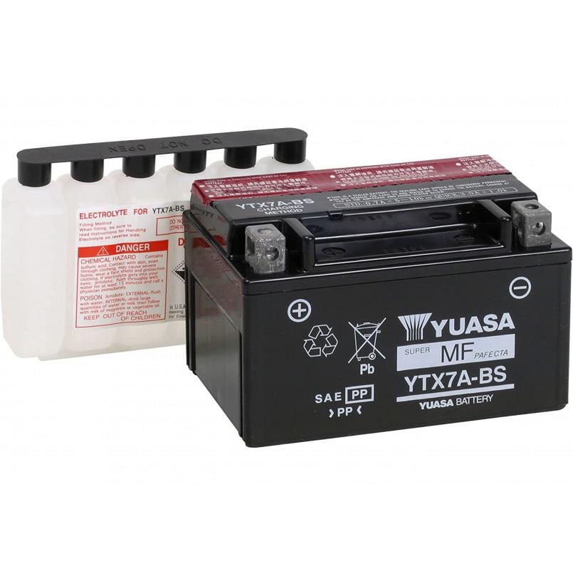 Акумулятор YuasaBatteryEuropeGmb МОТО MF VRLA Battery AGM YTX7A-BS сухозаряджений 12V 6Ah
