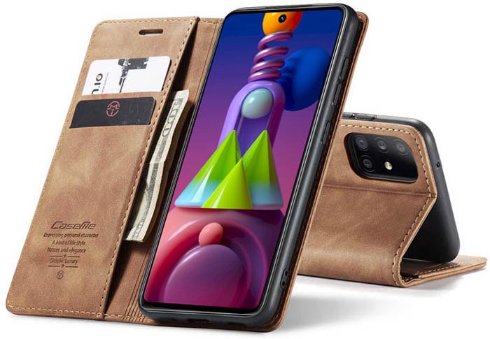 Чехол книжка с магнитом CaseMe на Samsung Galaxy M51 M515 Brown (19951-30) - фото 2