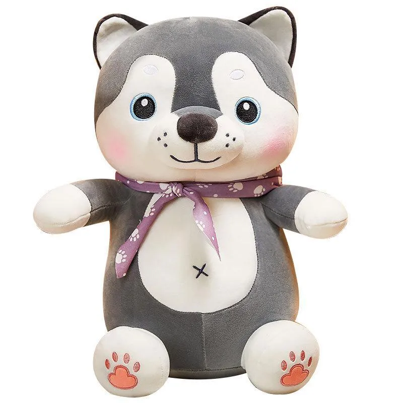 Детская игрушка Хаски 3в1 с функцией подушки и пледом 110х150 см Grey (d2fe7deb)
