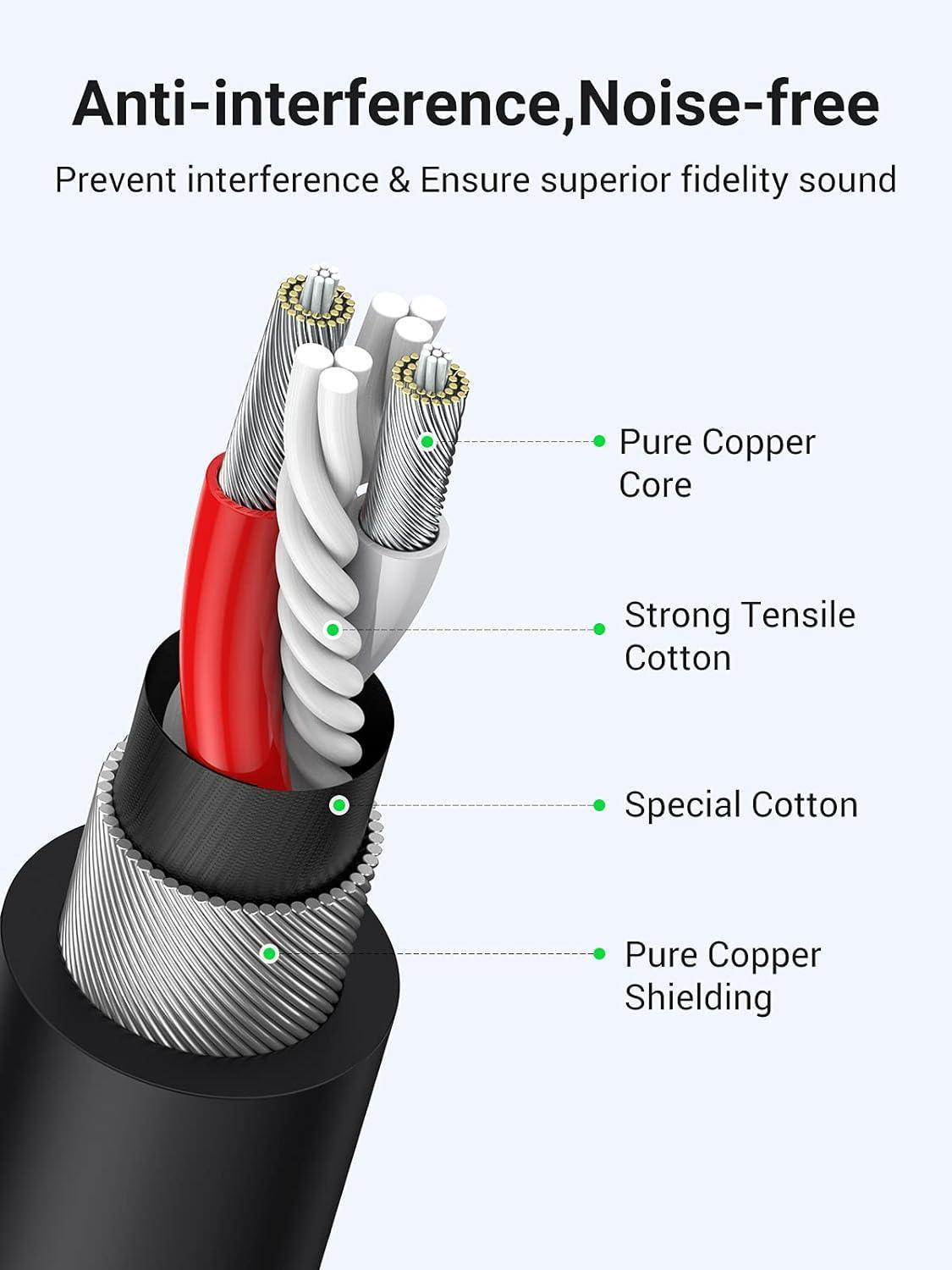 Кабель UGREEN XLR мама-XLR папа аудіо для мікшеру 5 м Чорний (20712) - фото 8