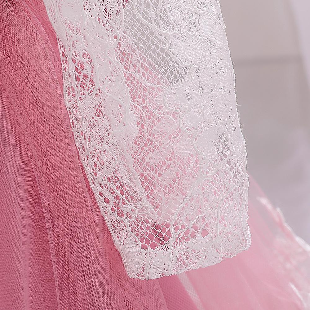 Платье праздничное для девочки KatyKids Илона с кружевом и бантом 70 см Темно-розовый с белым (10039200200) - фото 6