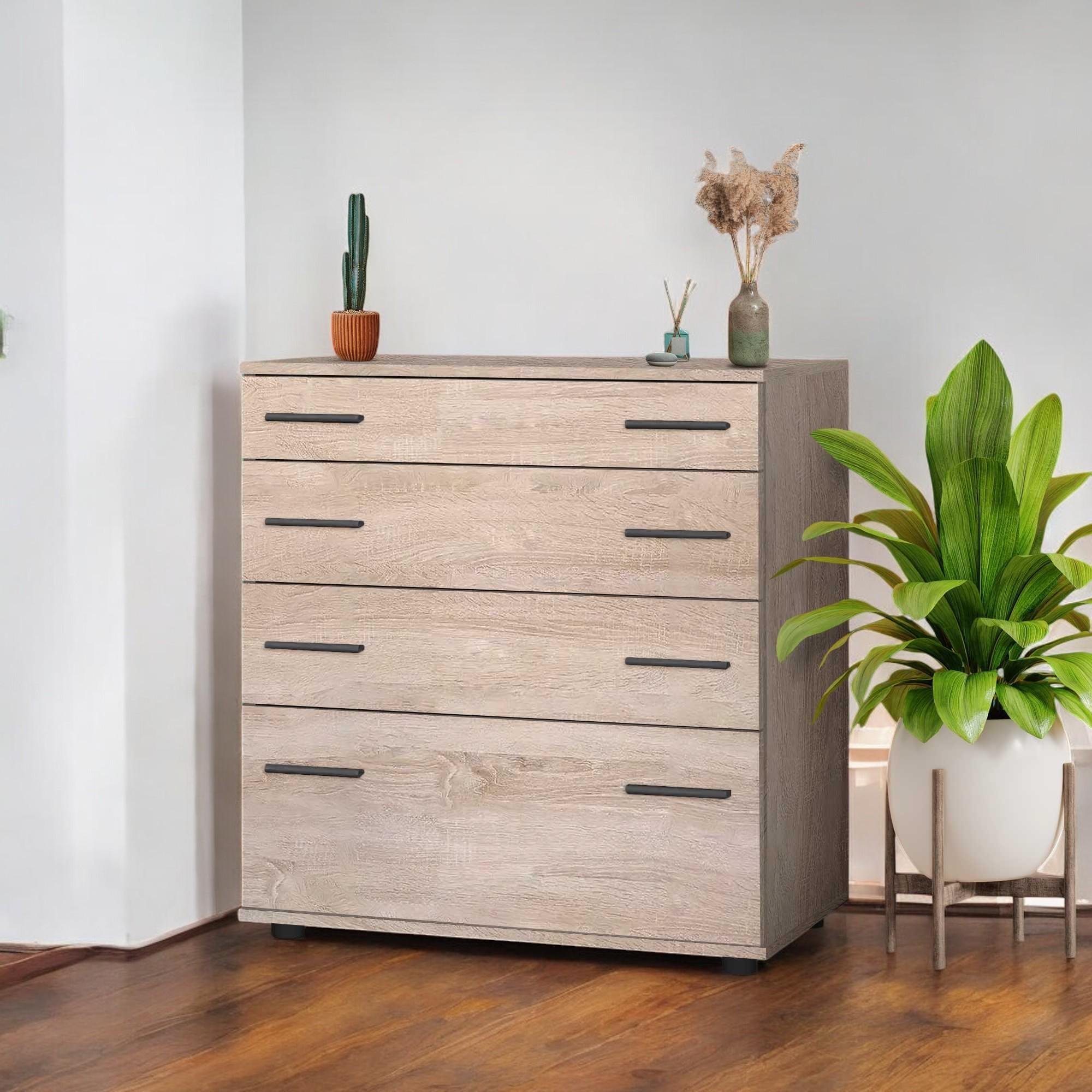 Комод із висувними шухлядою та дверцятами Дуб Сонома (О-2) - фото 1 Комод із висувними шухлядою та дверцятами Дуб Сонома (О-2) - фото 1