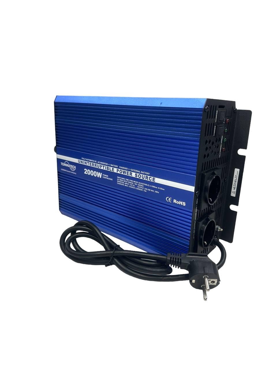 Перетворювач напруги універсальний TommaTech UPS 2000 Вт чиста синусоїда (347459570) - фото 3 Перетворювач напруги універсальний TommaTech UPS 2000 Вт чиста синусоїда (347459570) - фото 3