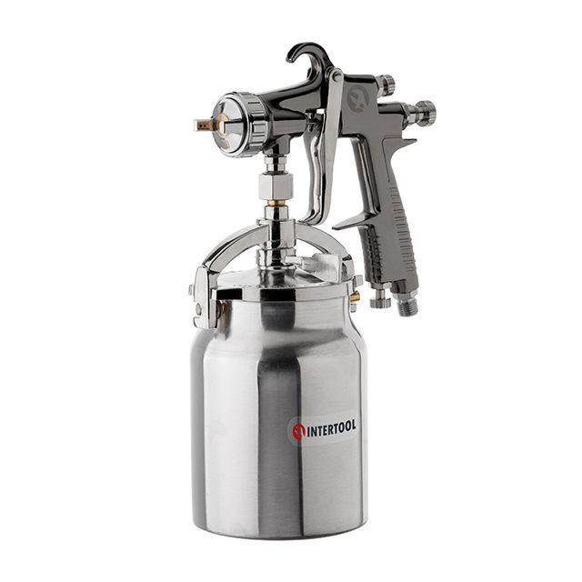 Краскопульт пневматический Intertool PT-0140 HP форсунка 1,8 мм нижний металлический бачок 1000 мл 5 бар (1650084712) Краскопульт пневматический Intertool PT-0140 HP форсунка 1,8 мм нижний металлический бачок 1000 мл 5 бар (1650084712)